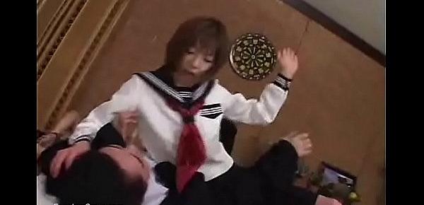  Japanese schoolgirl beating and pegging classmate